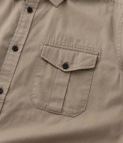 Camisa Manga Larga en Sarga con Bolsillos 9
