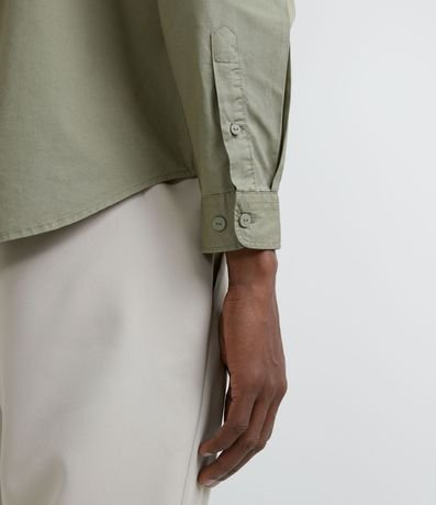 Camisa Manga Larga en Sarga con Bolsillos 4