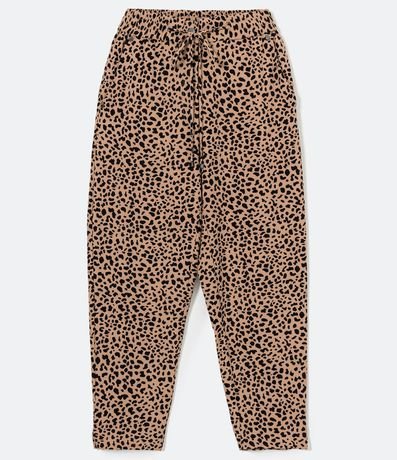 Pantalón Fluido con Amarre en la Cintura y Estampado Animal Print Leopardo 5