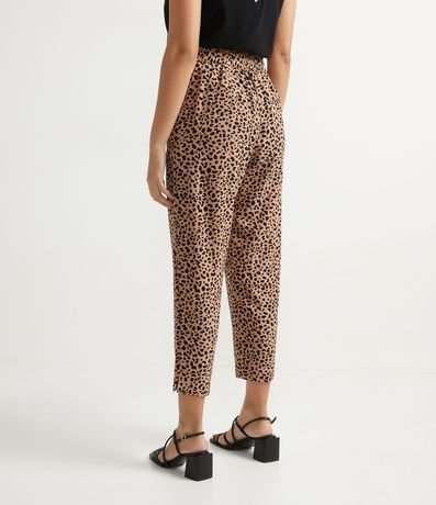 Pantalón Fluido con Amarre en la Cintura y Estampado Animal Print Leopardo 2