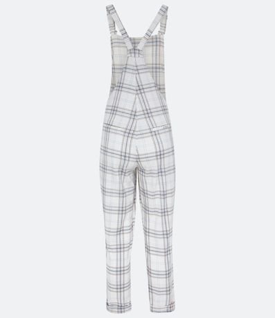 Mono Jardineira con Estampado de Cuadros y Barra Doblada 6