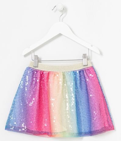Pollera Infantil con Lentejuelas de Colors - Talle 5 a 14 años 1