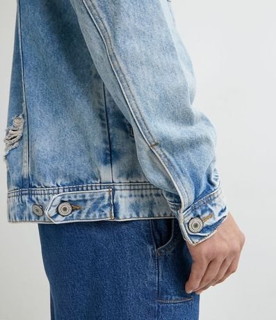 Campera Jeans Destroyed Delavé 4