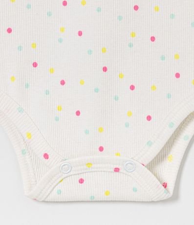 Body Infantil Estampado Poá de Colores y Escote con Picueta - Tam 0 a 18 meses 3