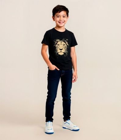 Remera Infantil Estampado de León - Talle 5 a 14 años