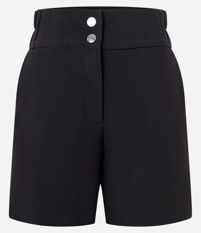 Bermuda con Cintura Elástica Sin Estampado 7