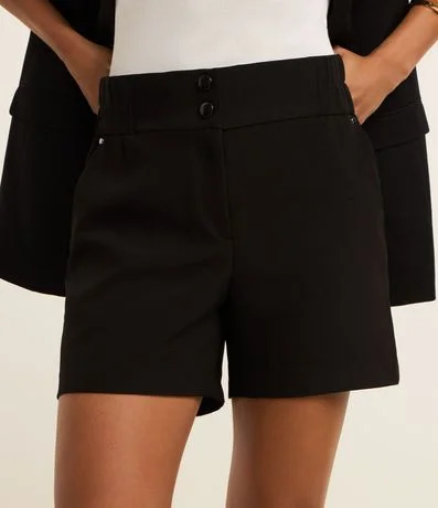 Short Sastre con Cintura Elástica y Abotonado Doble 4