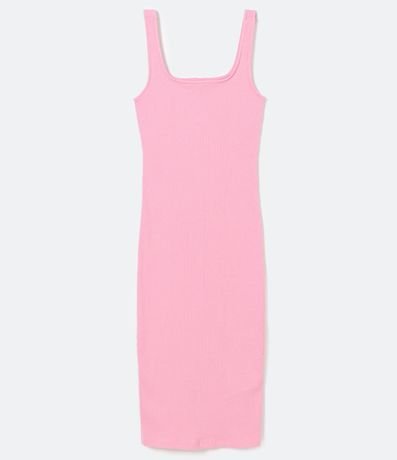 Vestido Midi Básico con Escote Cuadrado 6