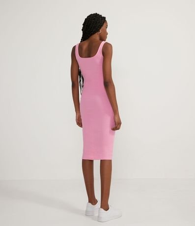 Vestido Midi Básico con Escote Cuadrado 2
