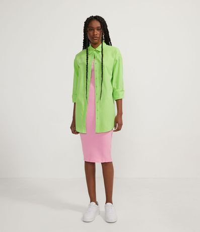 Vestido Midi Básico con Escote Cuadrado 5