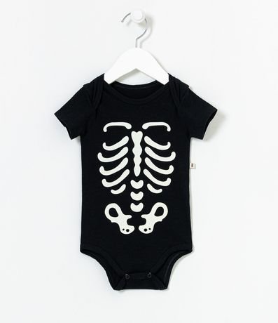 Body Infantil Disfraz de Esqueleto Halloween - Talle 0 a 18 meses 1