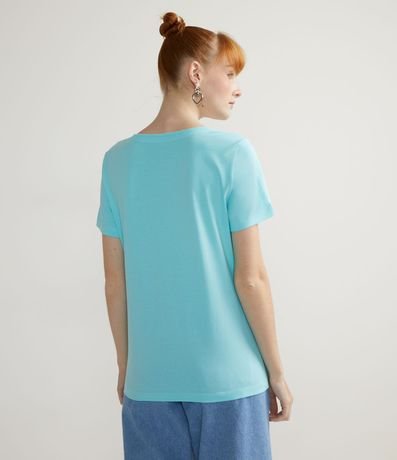 Remera en Algodón con Cuello V y Manga corta 2