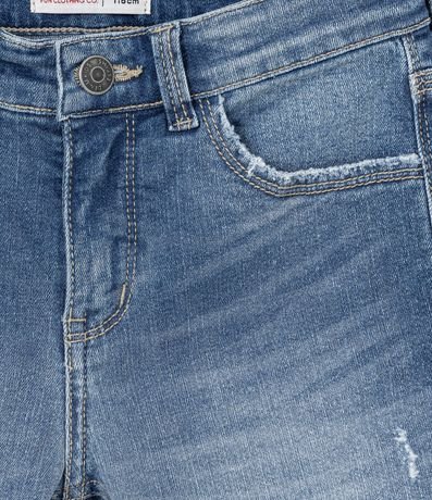 Pantalón Infantil en Jeans con Pequeños Deshilachados - Talle 5 a 14 años 3