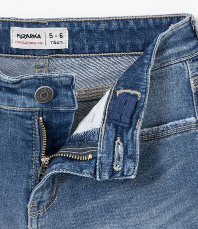 Pantalón Infantil en Jeans con Pequeños Deshilachados - Talle 5 a 14 años 4