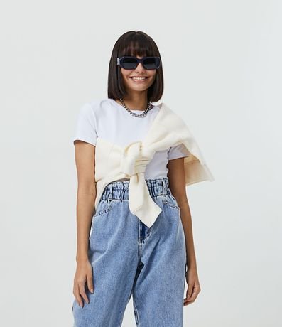 Blusa Cropped Básica en Algodón con Manga Corta 1