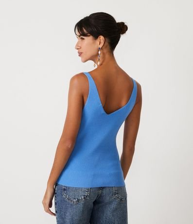Blusa Musculosa en Tejido de Punto Acanelada 4