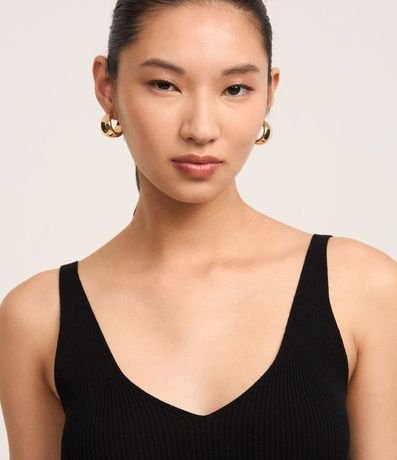 Blusa Musculosa en Tejido de Punto Acanelada 5