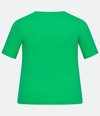 Blusa Básica en Algodón con Cuello V Curve & Plus Size 5