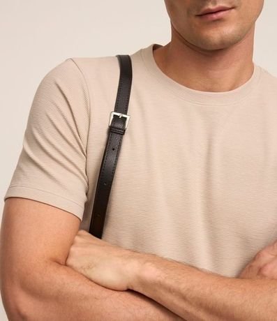 Remera Slim en Algodón con Textura Acanalada 5