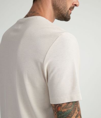 Remera Manga Corta en Algodón Peruano con Textura 4
