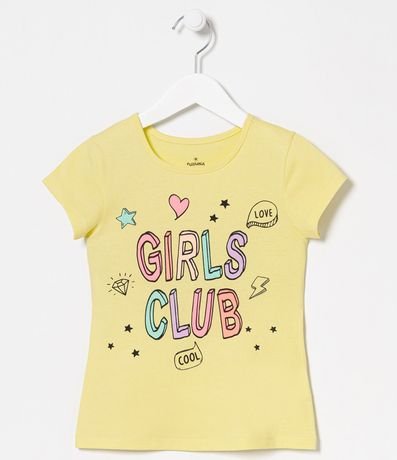 Remera Infantil Estampada Girl Club - Tam 5 a 14 años 1