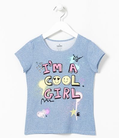 Remera Infantil Estampado I'm a Cool Girl - Tam 5 a 14 años 1
