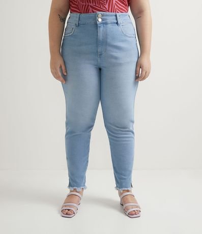 Pantalón Skinny Jean con Barra Deshilachada Curve & Plus Size 1