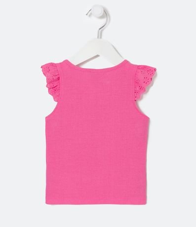 Blusa Infantil Musculosa con Volados en Broderi - Talle 1 a 5 años 2