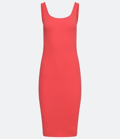 Vestido Midi Básico con Escote Cuadrado 7