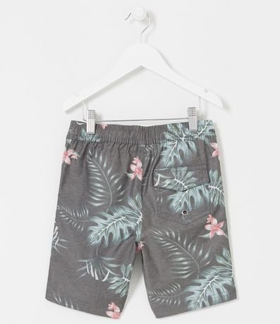 Bermuda Infantil en Sarga Estampado de Follaje - Talle 5 a 14 años 2