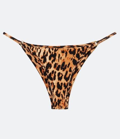 Bikini Bottom Colaless en Poliamida con Estampado Animal Print Jaguar 5