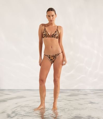 Bikini Bottom Colaless en Poliamida con Estampado Animal Print Jaguar 4