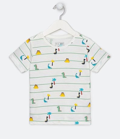 Camiseta Infantil con Estampado de Dinosaurios - Talle 1 a 5 años