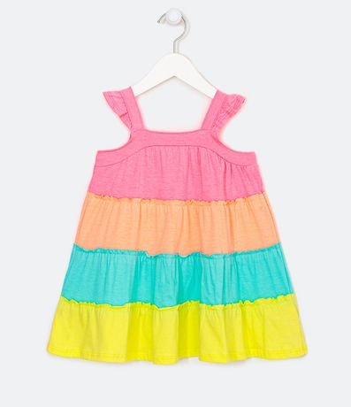 Vestido Infantil Marias en Cotton Bloque de Color - Talle 1 a 5 años 1