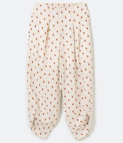 Pantalón Aladino en Lino con Estampado de Tucanes 6