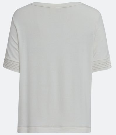 Blusa T-shirt en Viscosa con Recortes 6