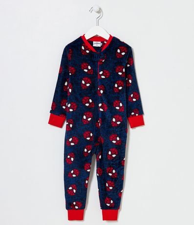 Pijama Jumper Infantil en Fleece con Estampado Hombre Araña - Talle 1 a 10 años 1