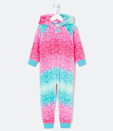 Pijama Jumper Infantil en Fleece con Estampado Llama Degradado - Talle 2 a 10 años 1