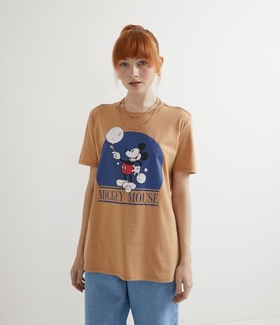Blusa Alargada en Algodón con Estampado de Mickey Mouse 1