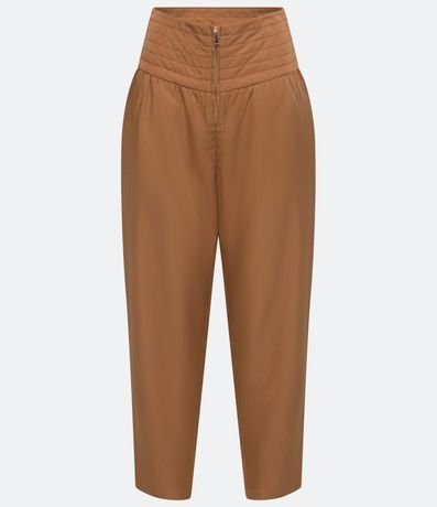 Pantalón en Liocel con Cintura Ancha y Pespuntado 5