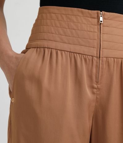 Pantalón en Liocel con Cintura Ancha y Pespuntado 3