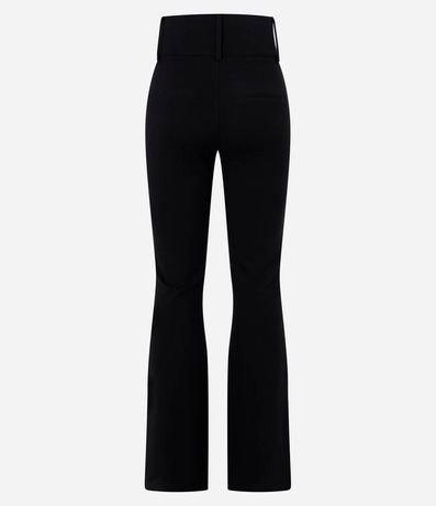 Pantalón Flare Básica en Viscosa con Botones y Cintura Ancha 6