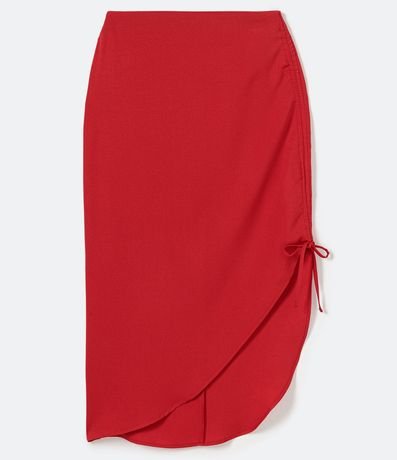 Pollera Midi en Crepé con Barra Asimétrica 6