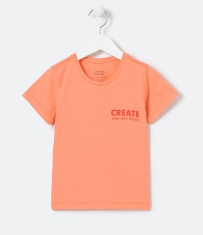 Camiseta Infantil Estampado Create Your Own Future - Tam 1 a 4 años 1