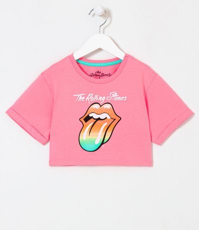 Blusa Infantil Cropped Estampado The Rolling Stones - Talle 5 a 14 años 1
