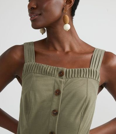 Mono Pantacourt en Viscosa con Botones Contrastantes y Cinturón para Amarre 4