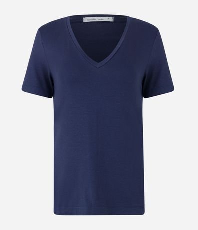 Blusa Básica en Viscosa con Escote V 6