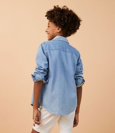 Camisa Infantil en Jeans con Bolsillos Delanteros - Talle 5 a 14 años 7