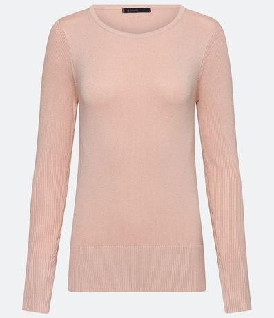 Suéter Alargado en Punto con Cuello Barco 5