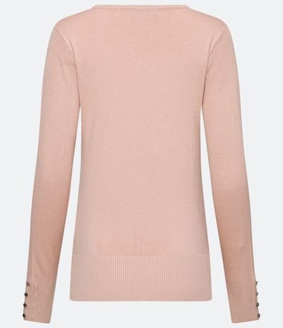 Suéter Alargado en Punto con Cuello Barco 6